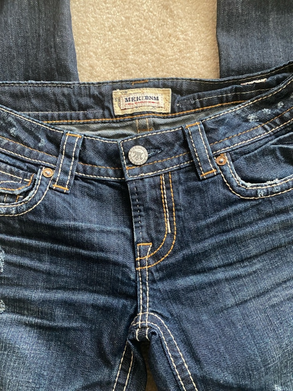MEK denim jeans bootcut size 26/34 - Picture 2 of 8
